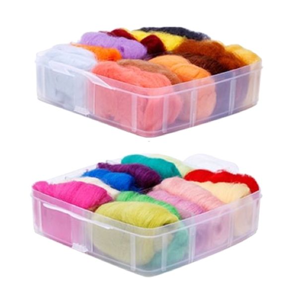 Craft Multifunctional Wool Fibre Toy Making Felt Kit -24 Colours-Special