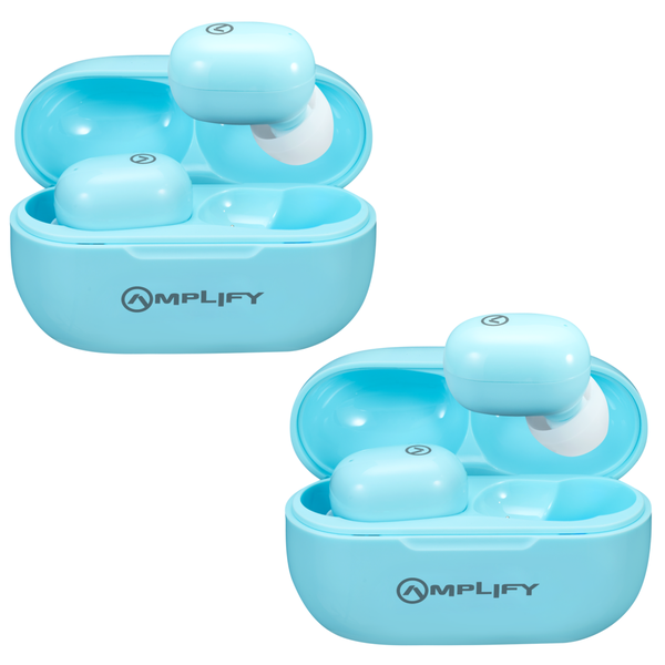 Amplify Zodiac Series True Wireless Rechargeable Earphones - Blue Bundle
