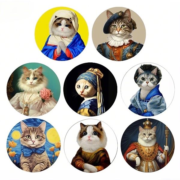 Cat Lover Coasters Set of - Funny Cat Designs,Home Decor for Dining Tables