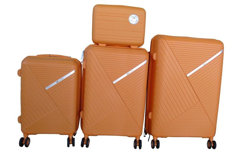 Unbreakable Orange 4-Piece Hardside Luggage Set Spinner Wheels &amp; TSA Locks