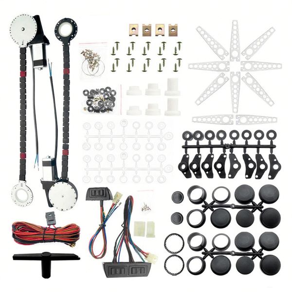 Car Power Window Kit - Universal 12V 2 Door Electric Switch Regulator