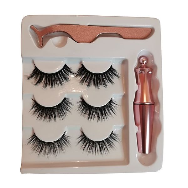 Beauti Blessings Custom 3 Pair Magnetic Eyelashes, Eyeliner &amp; Applicator