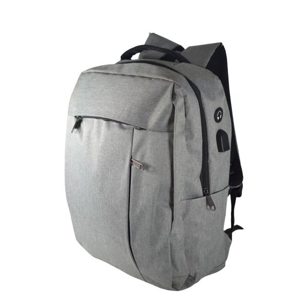 Backpack With USB Charging Port For School, Travel &amp; Laptop (B) - Grey