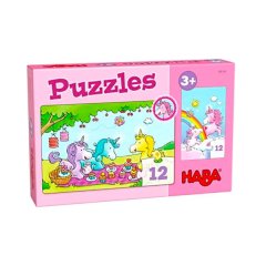 Haba Puzzles Unicorn-Rosalie and Friends 2x12 Piece