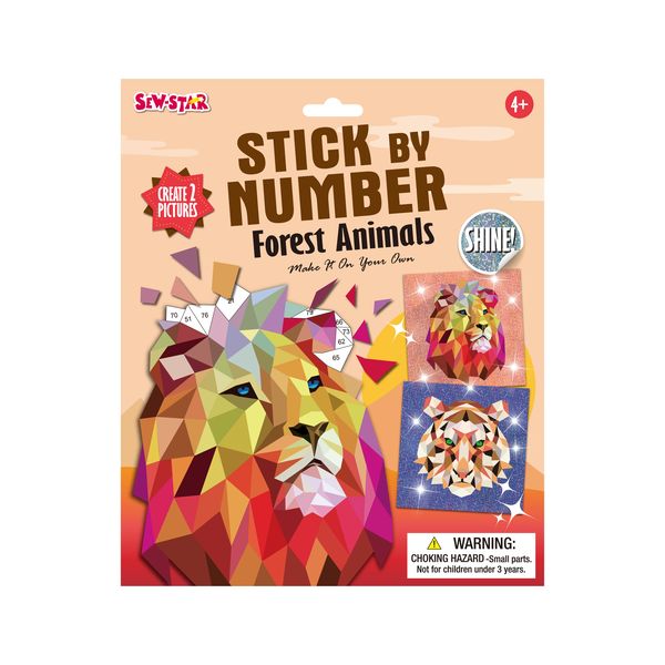 Sew Star Stick By Number - Forest Animals