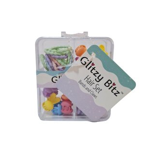 Hair Bands &amp; Hair Claws - Glitzy Bitz Kids Multi-Colour Set 40pcs