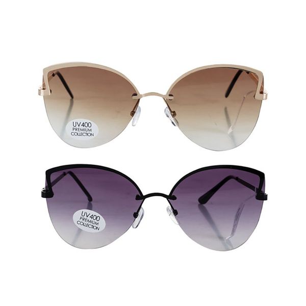 Sunglass Premium ladies Metal Cateye (2 Pack)