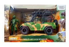 Military Jeep and Soldier