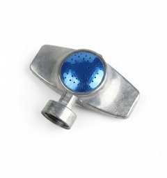 360 Degree Zinc Alloy Mini Garden Sprinkler - Silver Blue