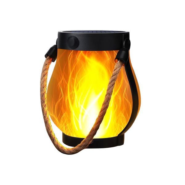 Solar Flame Lantern Hanging Outdoor Waterproof Charging Mode of Solar &amp; USB