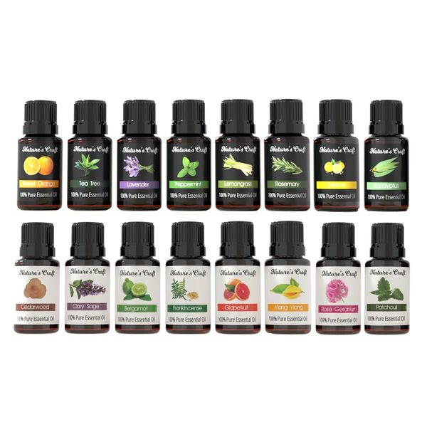 Nature's Craft 16 Super Pack Of Essential Oils - 16 x 10ml