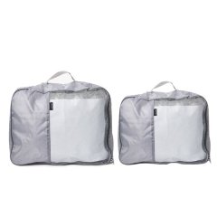 Travel Packing Cubes - Grey, Space-Saving Luggage Organisers