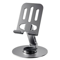 360-Degree Rotating Metal Phone and Tablet Stand Holder Non-Slip Base