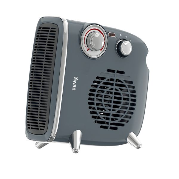 Swan Grey Retro Fan Heater