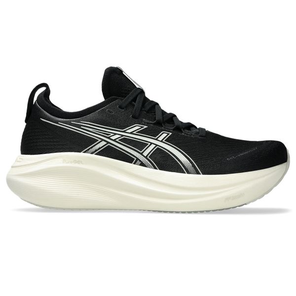 Asics Men's Gel-Nimbus 27 Wide Road Running Shoes - Black/Lake Grey