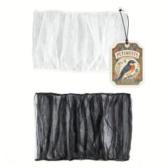 X-Large Bird Cage Seed Catcher Adjustable Bird Cage Cover - Black &amp; White
