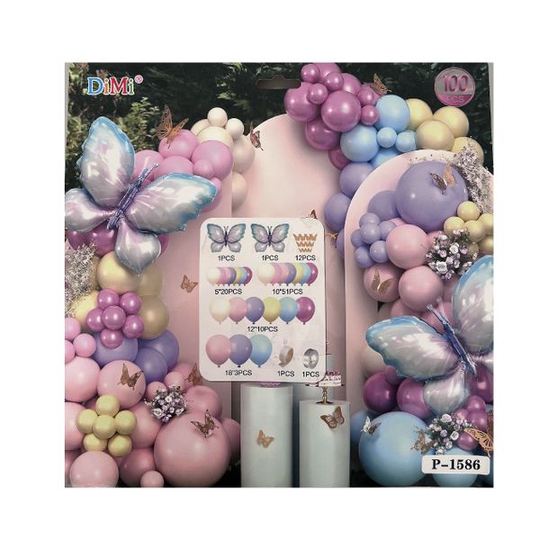 100 Piece Pink Themed Party Balloon Set