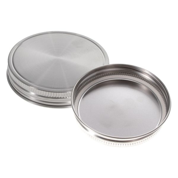 Regent Jar Lids Stainless Steel 2pk, 90mm Dia