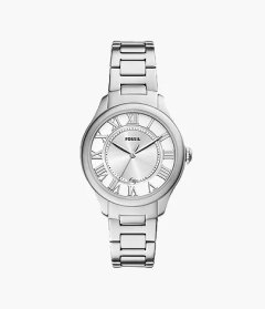Fossil Gilmore Womens Silver Stainless Steel Strap Watch-ES5393