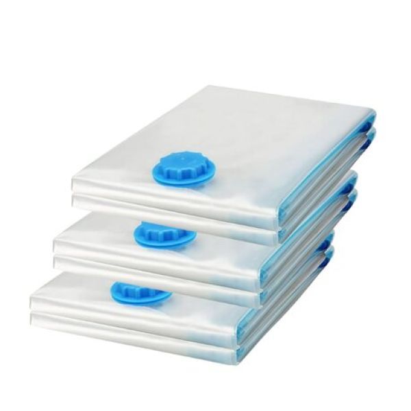 Set Of 3 - Vacuum Seal Storage Bags For Linen And Clothes 100 x 70cm