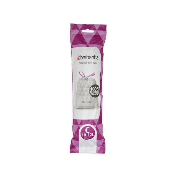 Brabantia - PerfectFit Bin Bags Code C 10-12L - 1 Roll with 20 Bags