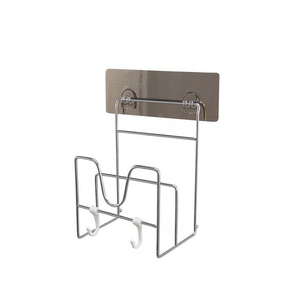 Self Adhesive Pot Lid Rack Organizer Stainless Steel