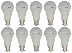 B22 Rechargeble LED Globe 7W - Emergency Light Bulb 10 Pack
