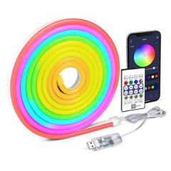 LED Neon Rope Light 10m RGB - Smart App + Remote Control - Strip with USB
