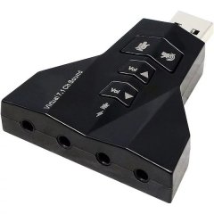 SE-L159 USB Sound Card Adapter - Double USB Headset Support, 7.1