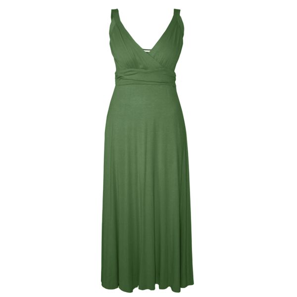 Nucleus Best Maxi Dress in Olive Green