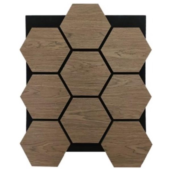 Echo-Less Wood Hexagon Acoustic Panel