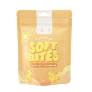 Gizzls - Peanut Butter &amp; Banana Soft Dog Treats 150g