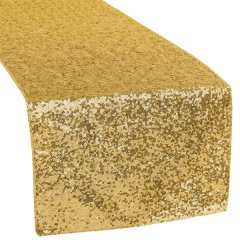 Gold Sequin Table Runner-3m
