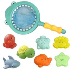 Baby Shark 8 Piece Fishing Net Bath Toy Set