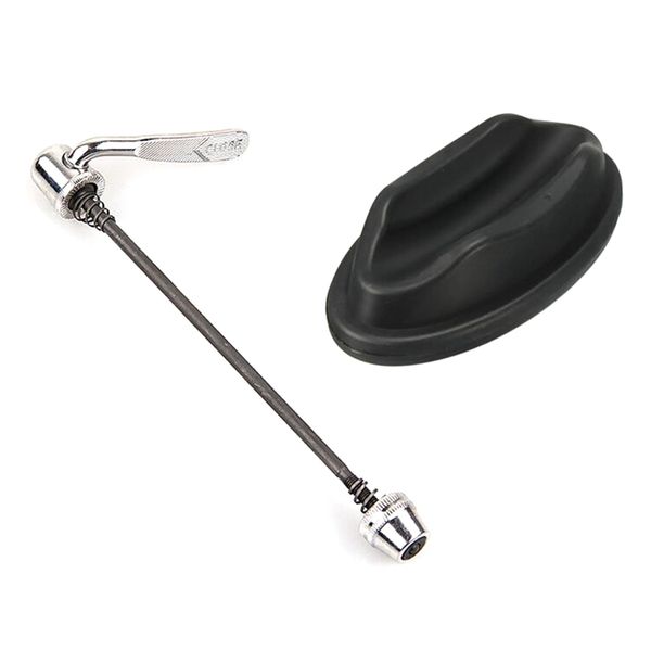 Bike Front Wheel Riser Block and Quick Release Rear Wheel Skewer