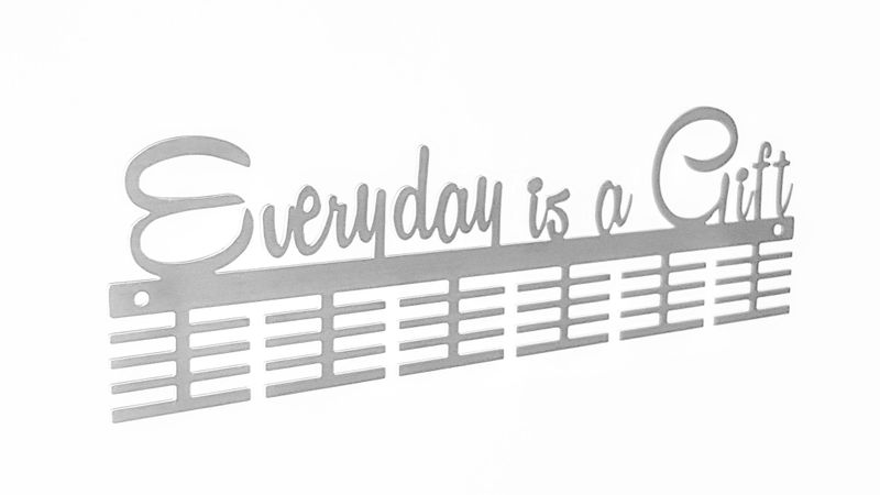 Everyday is a Gift 48 Tier Medal Hanger Stainless Steel Brush Finish