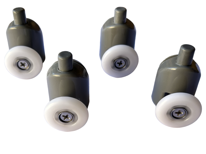 Lower Single Wheel Shower Door Rollers - 4 Pack