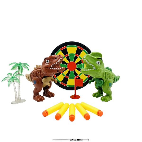 Dinosaur Shooting Soft Dart Toy Gun and Target Game Set With ReVibe Pen