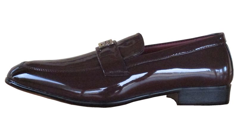 Stylish Men's PU Formal Shoes-Classic Design, Premium Quality-Purple/Brown