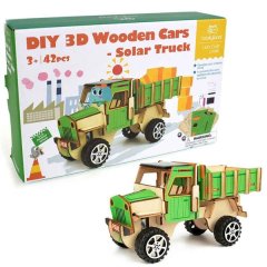 TookyToy DIY 3D Wooden Solar Truck