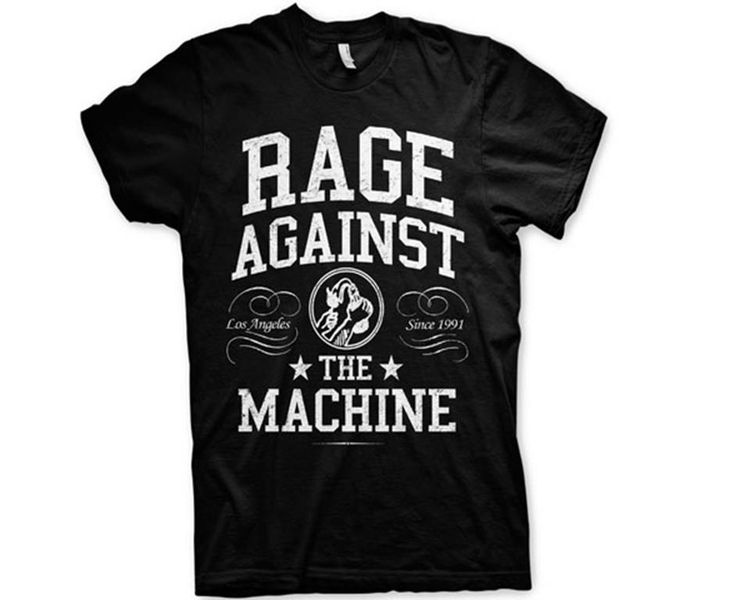 RockTs Mens Rage Againest The Machine College T-Shirt
