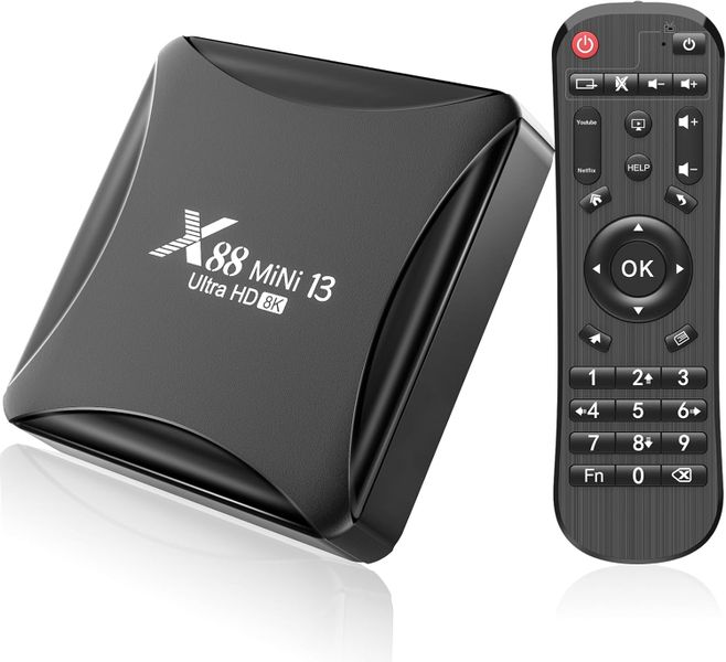 Android TV Box 13.0, 4GB RAM 32GB ROM USB 2.0 HD 8K