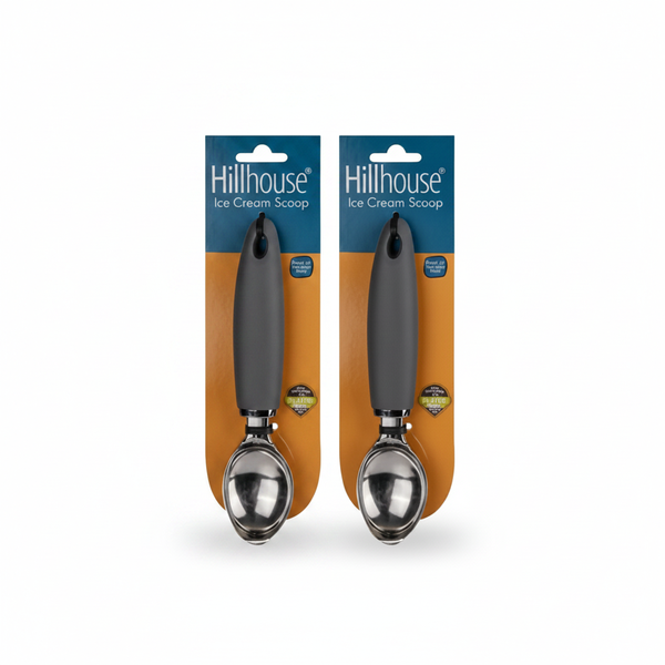 Hillhouse Stainless Steel Ice Cream Scoop with Ergonomic Handle - 2 Pack