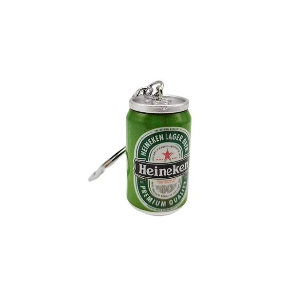 Heineken Lookalike 3D Realistic Beer Can Keyring Keychain