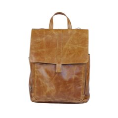 Mally Bags Luxury Genuine Leather Baby Backpack with Mat &amp; Strap - Toffee