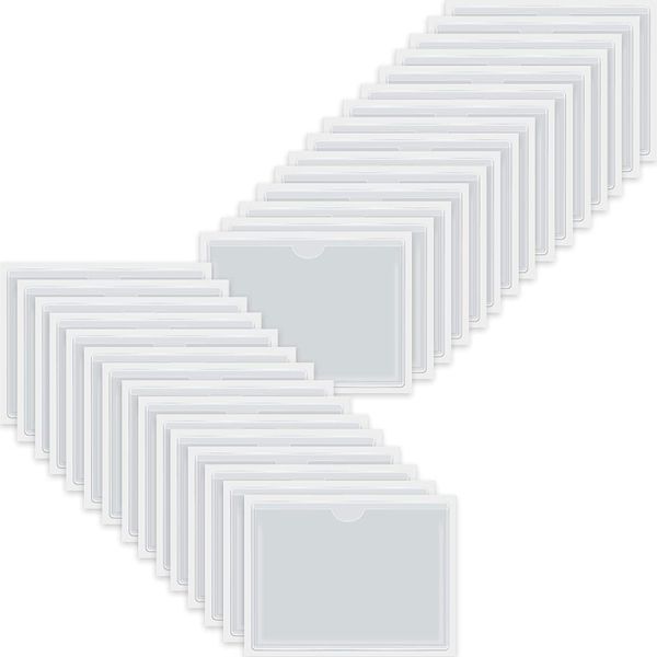 30 Pcs Self-Adhesive Business Card Pockets for Loading Card Holder