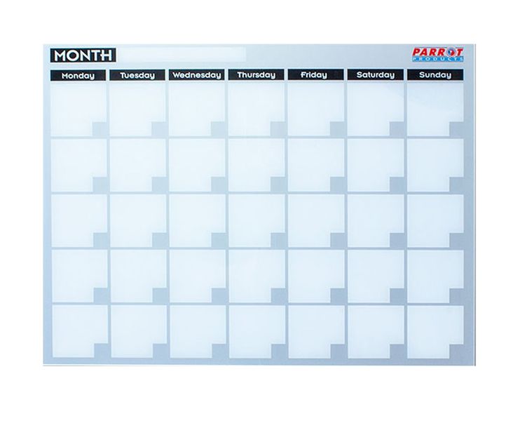Parrot Monthly Planner Cast Acrylic - 600 x 450mm