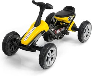 Yellow in Colour Go-Kart W/Plastic Wheels