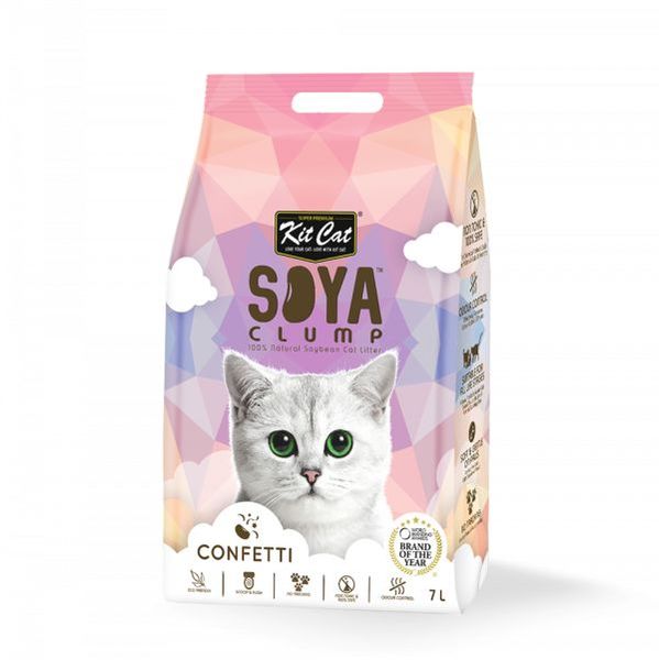 Kit Cat Soya Clumping Cat Litter Confetti 7L