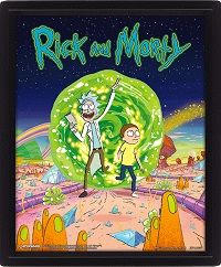 Rick and Morty: Portal - 3D Framed Print (Parallel Import)